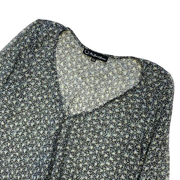 For Love and Lemons Blue Floral Daytripper Sheer Tunic - Picture 2 of 3